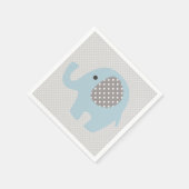 Beautiful Baby Blue Elephant Serviette (Ecke)