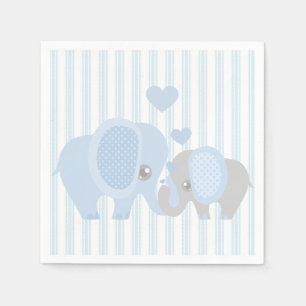 Beautiful Baby Boy Blue Elephant Serviette