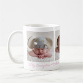 Beautiful Baby Girl Foto Hübsch Pink Script Name Kaffeetasse (Links)