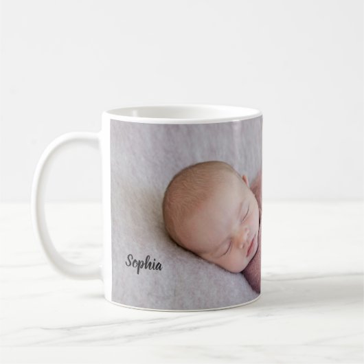 Beautiful Baby Girl Foto Newborn Sweet Gift Kaffeetasse (Links)