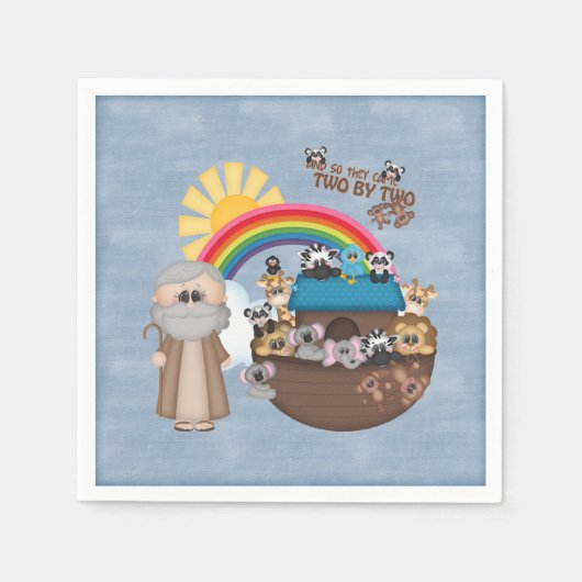 Beautiful Baby Noah's Ark Serviette (Vorderseite)