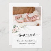 Beautiful Baby Personalisiert Dankeschön Card Einladung (Vorne/Hinten)
