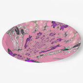 Beautiful Baby Pink Lila Monogram Paper Teller (Schrägansicht)