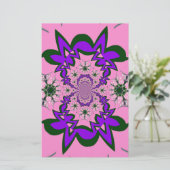 Beautiful Baby Pink Lila Shade Motif Art Briefpapier (Stehend Vorderseite)