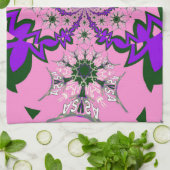 Beautiful Baby Pink Lila Shade Motif Art Geschirrtuch (Gefaltet)