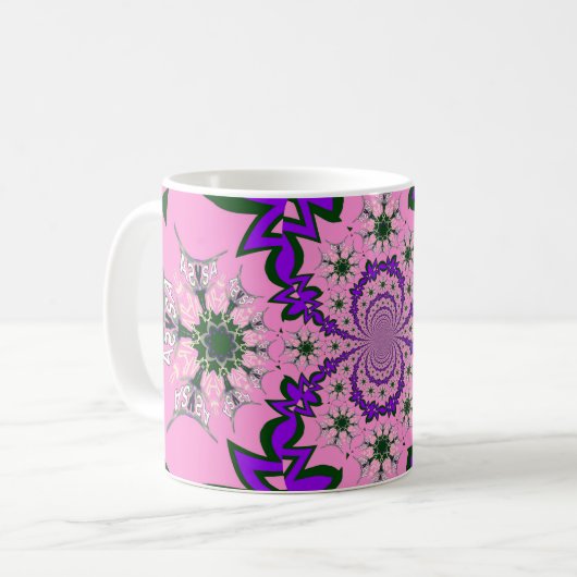 Beautiful Baby Pink Lila Shade Motif Art Kaffeetasse (Vorderseite Links)
