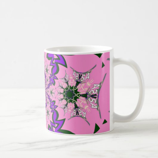 Beautiful Baby Pink Lila Shade Motif Art Kaffeetasse (Rechts)