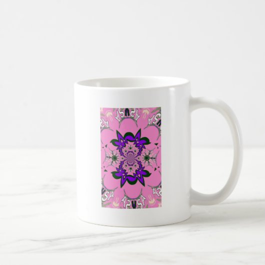 Beautiful Baby Pink Lila Shade Motif Art Kaffeetasse (Rechts)
