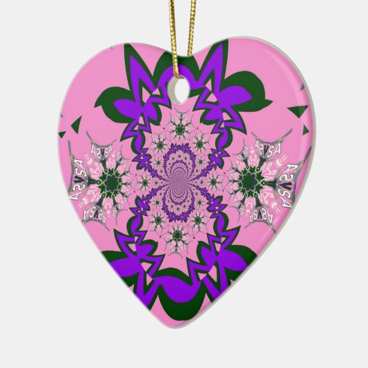 Beautiful Baby Pink Lila Shade Motif Art Keramik Ornament (Links)