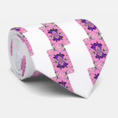 Beautiful Baby Pink Lila Shade Motif Art Krawatte (Gerollt)