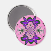Beautiful Baby Pink Lila Shade Motif Art Magnet (Vorderseite/Rückseite)