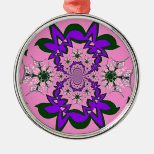 Beautiful Baby Pink Lila Shade Motif Art Ornament Aus Metall