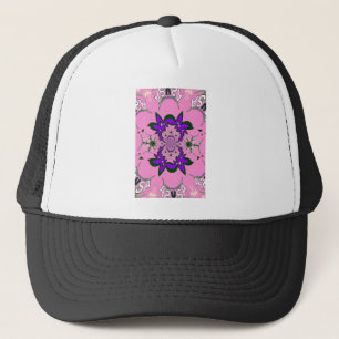Beautiful Baby Pink Lila Shade Motif Art Truckerkappe