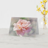Beautiful Baby Pink Rose Art Note Card Karte (Gelbe Blume)