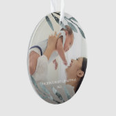 Beautiful Baby's First Christmas Blue Foto Ornament (Vorderseite)