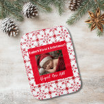 Beautiful Baby's First Christmas Santa Foto Baby Spucktuch<br><div class="desc">Mit unserem bezaubernden Baby's First Christmas Foto Baby Burp Tuch mit bezaubernder Schneeflocke,  Rot & Weiß und klassischen Weihnachtsfarben wird Ihr Kleiner das Rampenlicht in ihrer wertvollen Weihnachtsmannmütze stehlen. Mit dem süßesten Weihnachtscreme-Tuch aller Zeiten verbringen Sie Feiertagsstimmung! Perfektes Geschenk!</div>