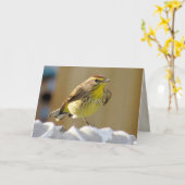 Beautiful Backyard Bird - Palm Warbler Karte (Gelbe Blume)