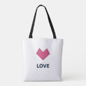 Beautiful bag with hearts and love tasche (Rückseite)