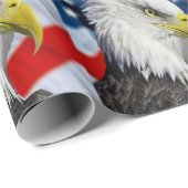 Beautiful Bald Eagle Kopf und eine amerikanische F Geschenkpapier (Rolleneckpunkt)