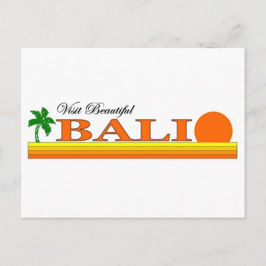Beautiful Bali, Indonesien Postkarte (Vorderseite)