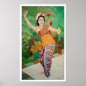 Beautiful Balinese Dancer Vintag Bali Travel Poster (Vorne)