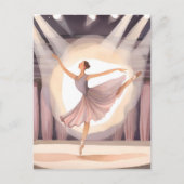 Beautiful Ballerina | Ballet Arts Dance Wasserfarb Postkarte (Vorderseite)