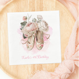 Beautiful Ballerina Dancer Pink Wasserfarbe Serviette