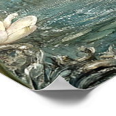 Beautiful Ballerina Fairy Lily Pond Weiße Blume Poster (Ecke)