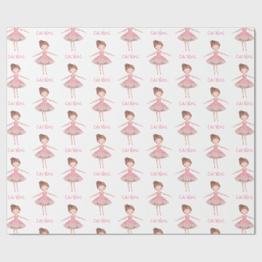 Beautiful Ballet Dancer Custom Geschenkpapier (Flach)