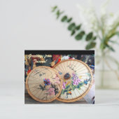 Beautiful Bamboo Umbrellas aus Taiwan Postkarte (Stehend Vorderseite)