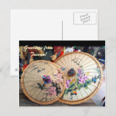 Beautiful Bamboo Umbrellas aus Taiwan Postkarte (Vorne/Hinten)