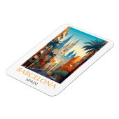 Beautiful Barcelona Spain Retro Vintage Travel Magnet (Linke Seite)