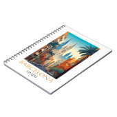 Beautiful Barcelona Spain Retro Vintage Travel Notizblock (Linke Seite)