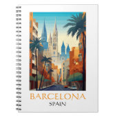 Beautiful Barcelona Spain Retro Vintage Travel Notizblock (Vorderseite)