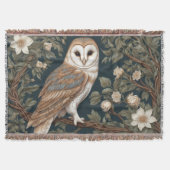 Beautiful Barn Owl William Morris Inspiriert Decke (Vorderseite)