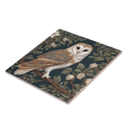 Beautiful Barn Owl William Morris Inspiriert Fliese (Seite)