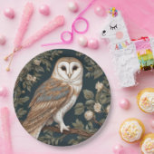 Beautiful Barn Owl William Morris Inspiriert Pappteller (Party)