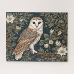 Beautiful Barn Owl William Morris Inspiriert Puzzle