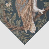 Beautiful Barn Owl William Morris Inspiriert Seidenpapier (Ausschnitt)