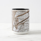 Beautiful Barred Owl Audubon Zweifarbige Tasse (Mittel)