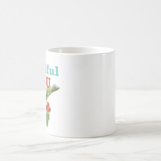 Beautiful Be You Monogram Orange Garden Floral Kaffeetasse (Mittel)