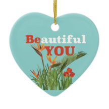 Beautiful Be You Monogram Orange Garden Floral