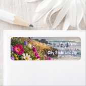 Beautiful Beach and Flowers Return Address (Insitu)