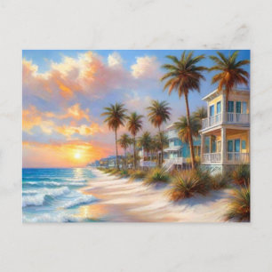 Beautiful Beach Art Postcard Postkarte