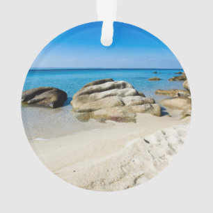 Beautiful beach at the Mediterranean Sea Ornament