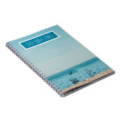 Beautiful Beach Blue Stühle Ihren Namen Notebook Notizblock (Rechte Seite)