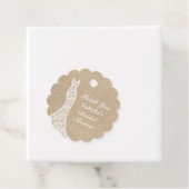 Beautiful Beach Brautparty Vielen Dank Tag weiß Geschenkanhänger (Beispiel)