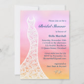 Beautiful Beach Brautparty Wasserfarbe - pink Einladung (Vorderseite)