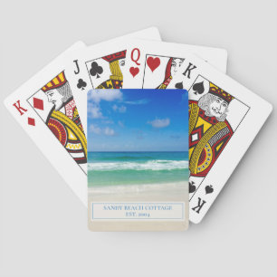 Beautiful Beach House Personalisiert Guest Spielkarten