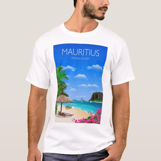 Beautiful Beach Mauritius Active T - Shirt (Vorderseite)